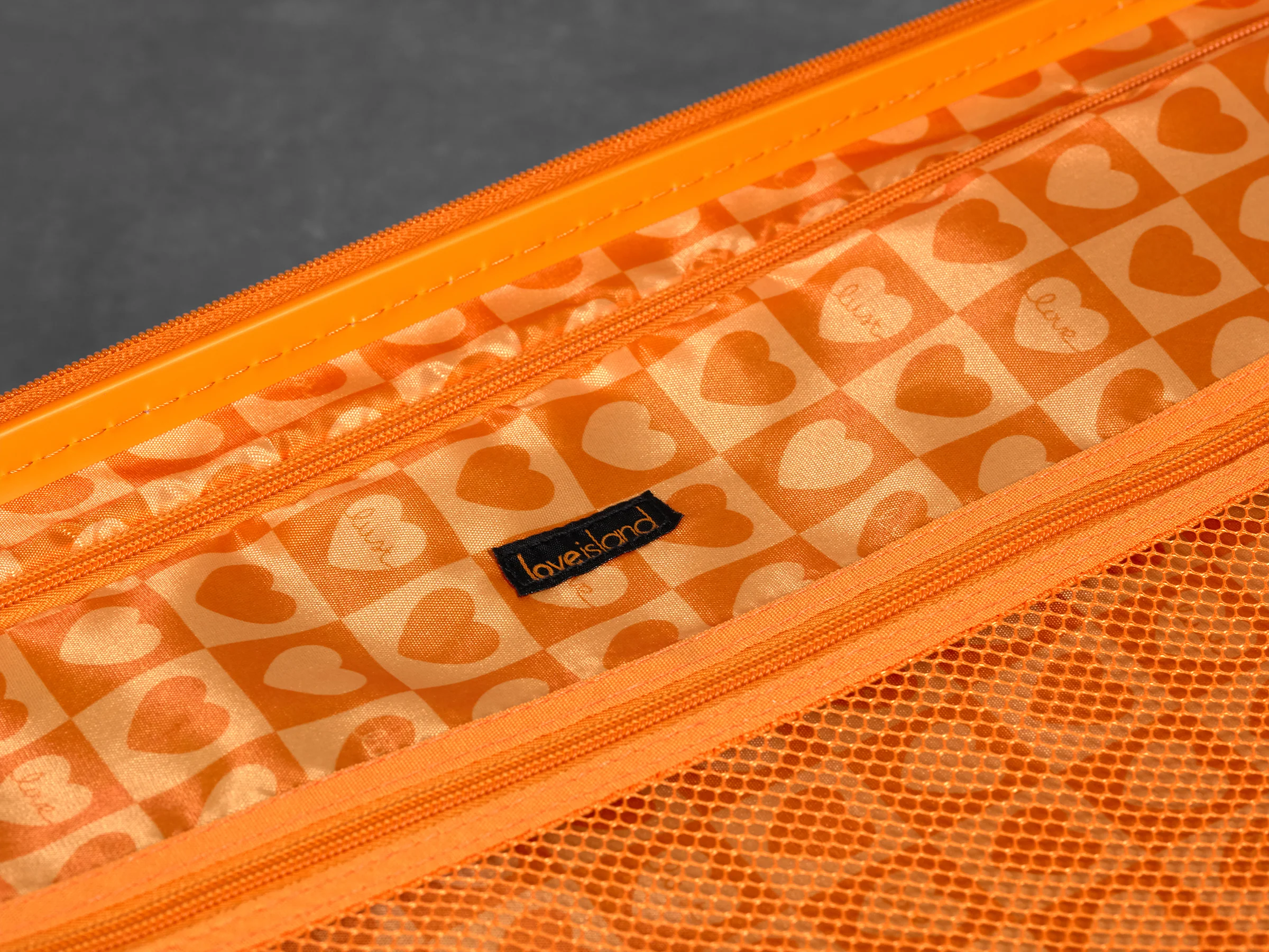 Official Love Island White & Orange Medium Suitcase - Personalised - Image 3