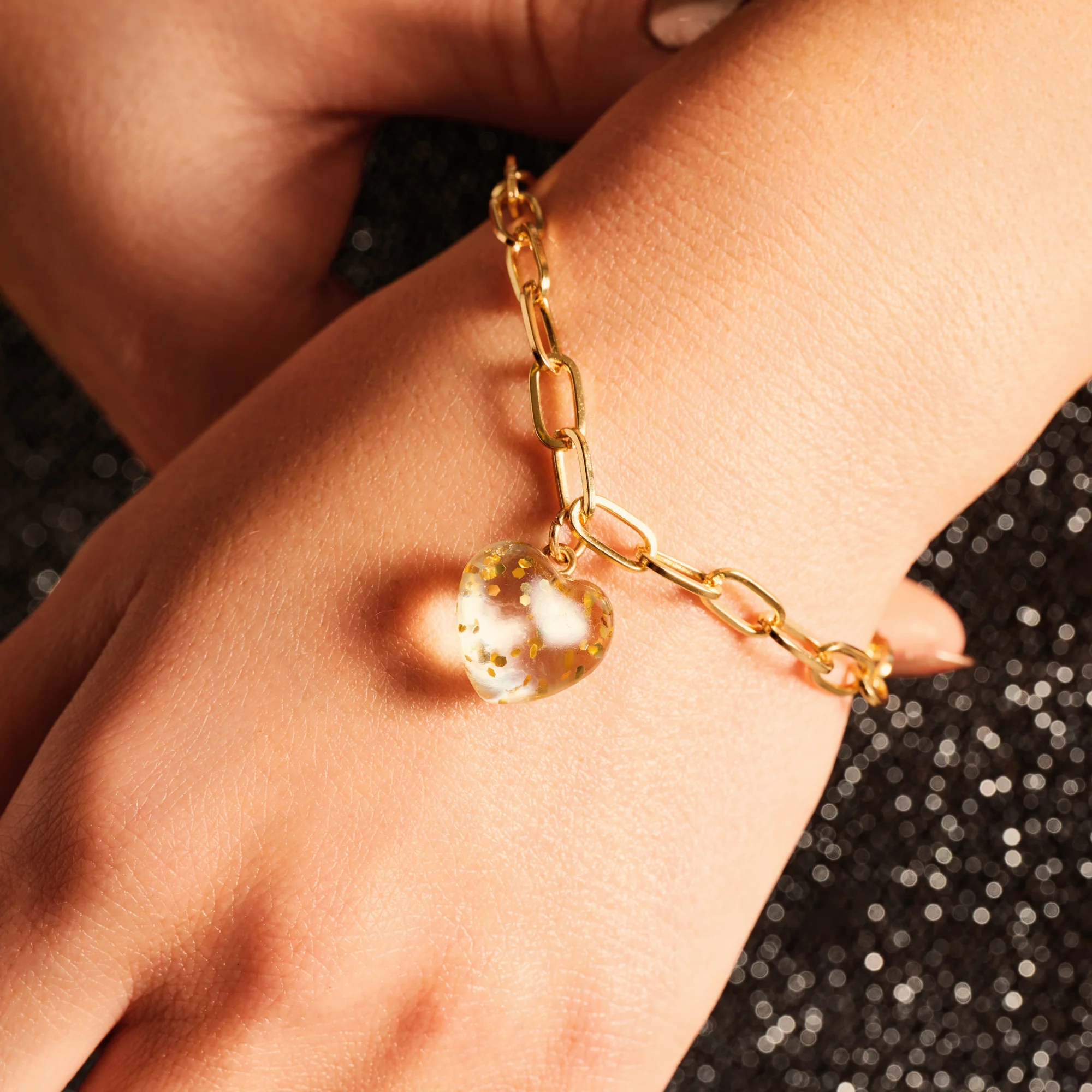 Glitter Puff Heart Bracelet - Image 4