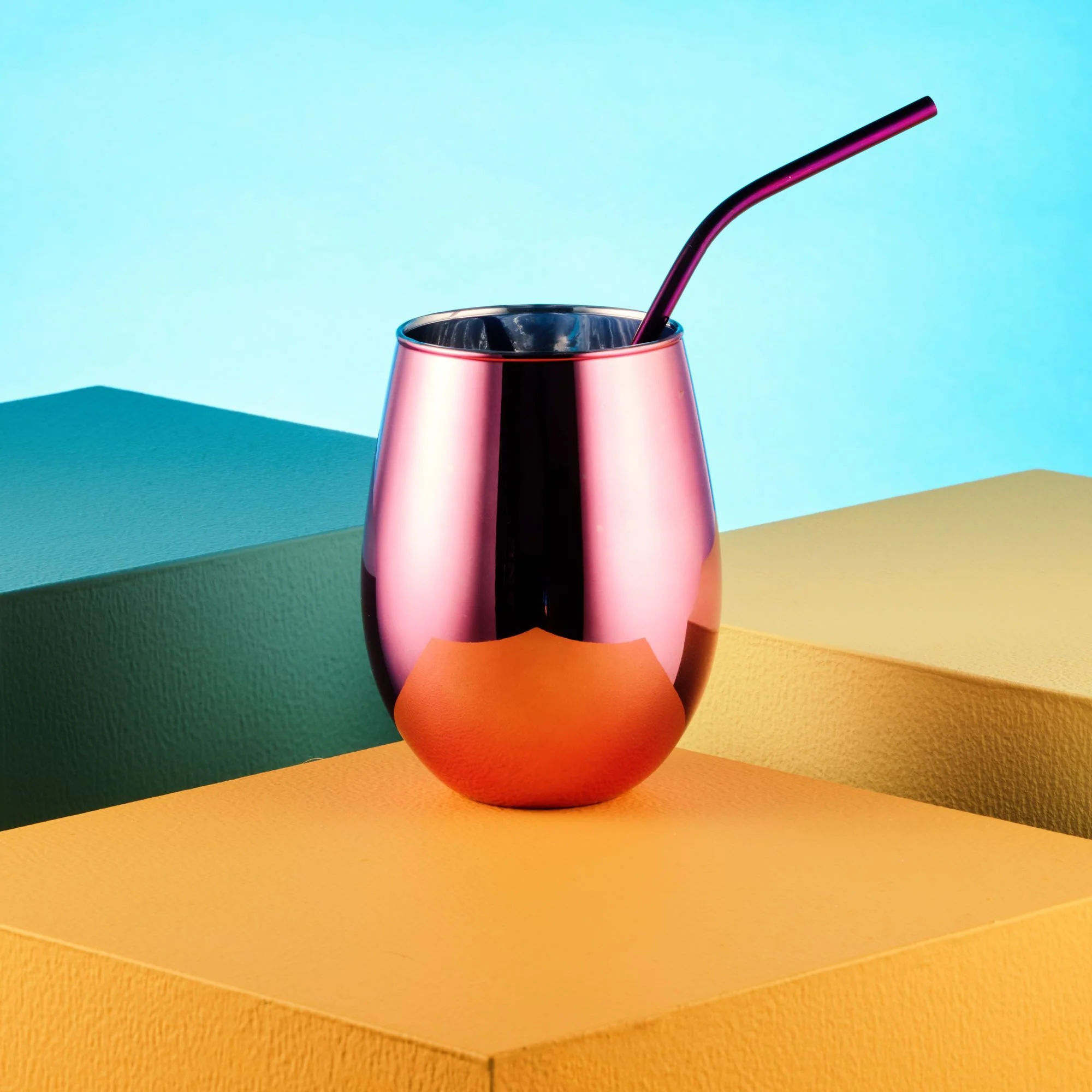 Love Island Pink Stemless Wine Glass - Set of 2 - Image 3